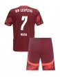 RB Leipzig Antonio Nusa #7 Replika Borta Kläder Barn 2024-25 Kortärmad (+ byxor)